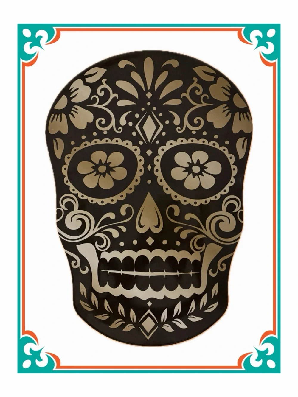 Day of the Dead Calavera Melamine Serving Platter — 11.5